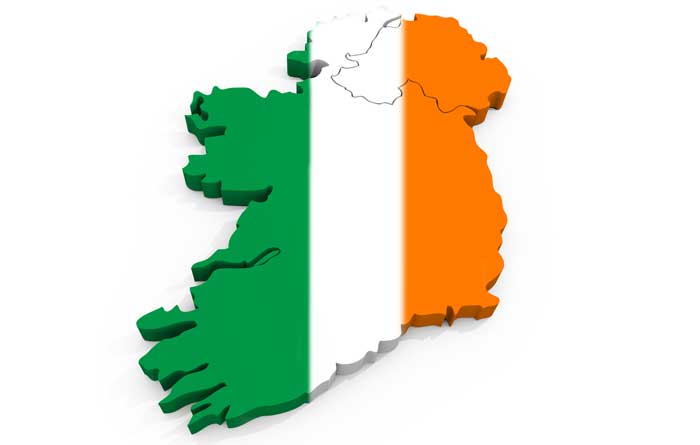 Ireland with flag