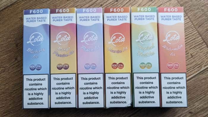 Lota 600 disposable e-cigs main pic