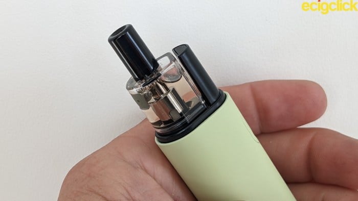 Vaptio Avocado Baby Pod Kit with pod cap removed