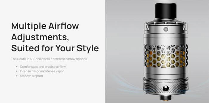 nautilus 3S airflow