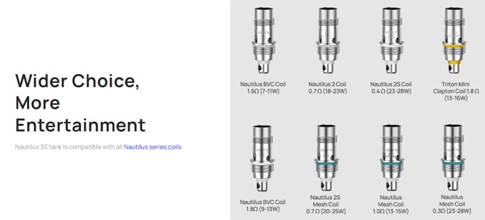 nautilus 3S coils