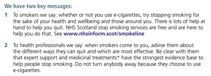 nhs scotland vaping