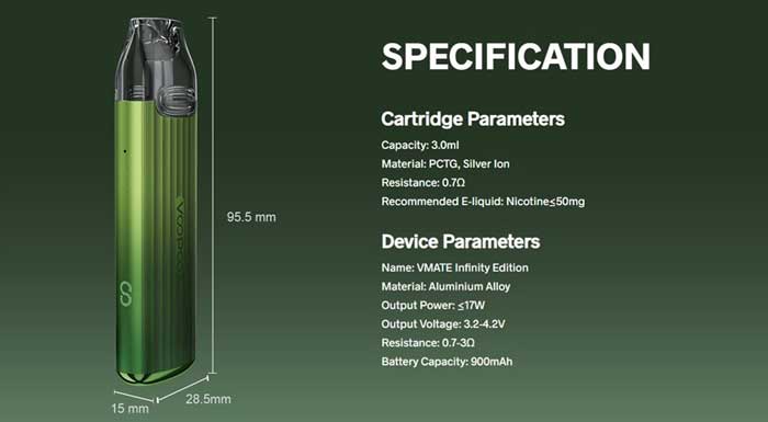 vmate infinity specs