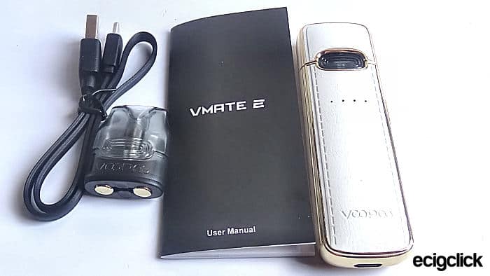 voopoo vmate e content of box