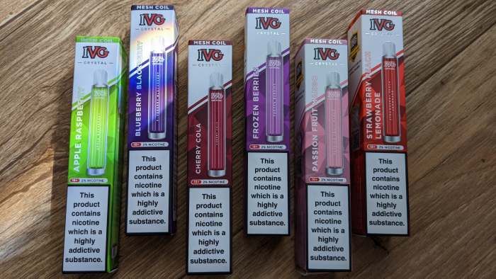 IVG Bar Crystal disposable vape review flavours image