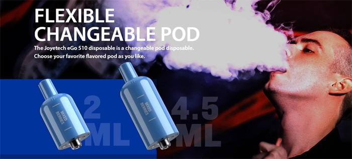 ego 510 pre filled pod features