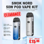 Vape Deal! Smok Nord 50W Kit – Only £15.99 + Free E-liquid! nord 50w deal