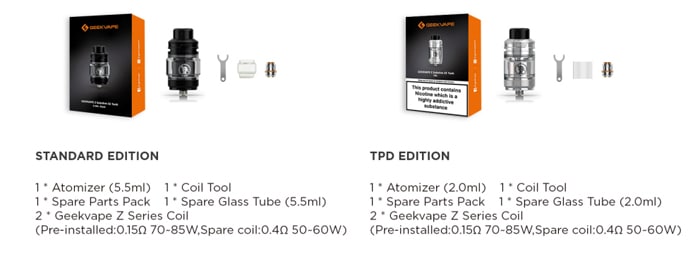 z sub ohm se contents