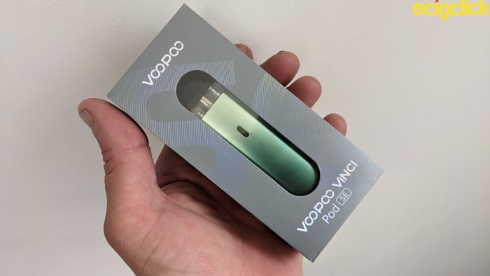 Packaging of the Voopoo Vinci Pod SE