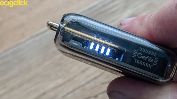 LEDs visible inside Voopoo Argus P1 battery section