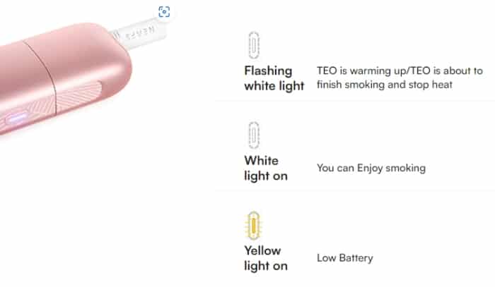 NEAFS TEO LED indicators