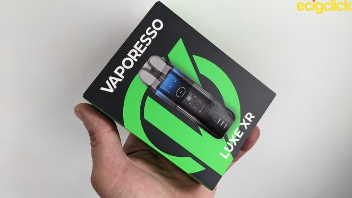 Vaporesso Luxe xr pod kit boxed image