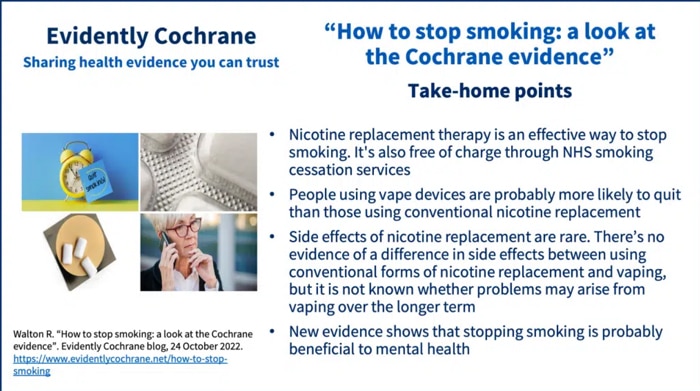 evidently cochrane take home