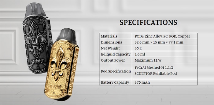 sculptor specs