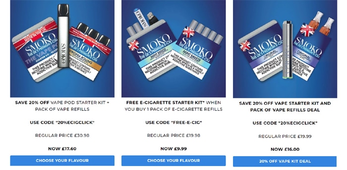 smoko vape deal options