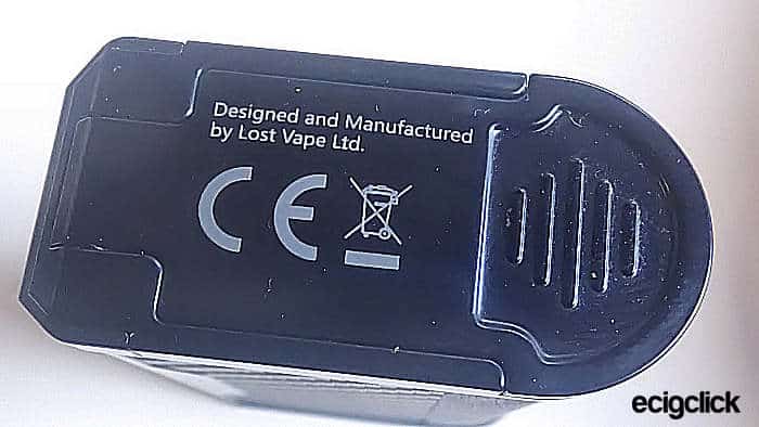 Lost Vape Centaurus Q200 Kit door battery