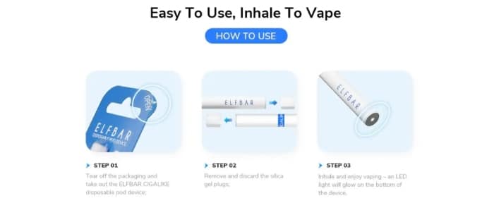 How to use the Elf Bar Cigalike disposables