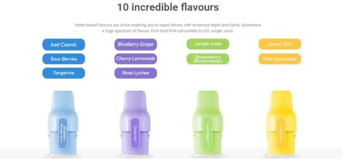Flavours of the Innobar C1 disposable vapes
