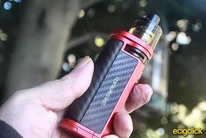 Lost Vape Centaurus Q80 in front of seed