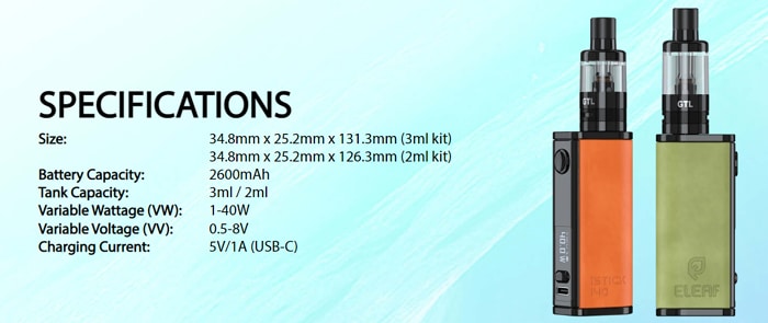 istick i40 specs