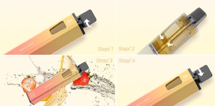 JLS procedure of the Vecee LUKE disposable vape