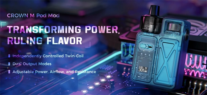 Uwell Crown M Pod Mod Preview - Twin Resistance Coil Innovation! - Ecigclick