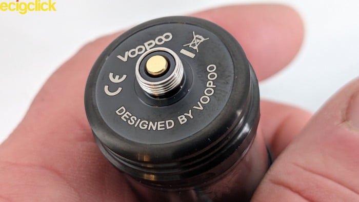 Gold plated 510 connector on base of Voopoo Uforce L tank