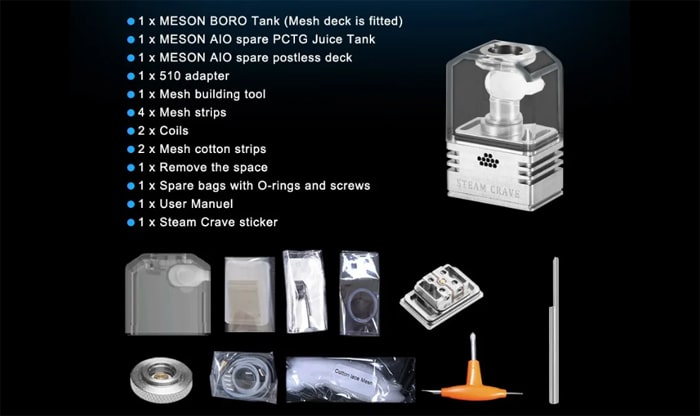 Meson Boro Tank contents