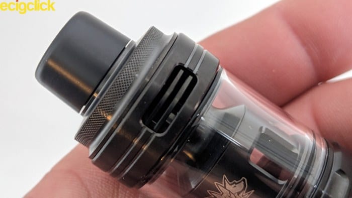 Top adjustable airflow ring on Voopoo Uforce L tank