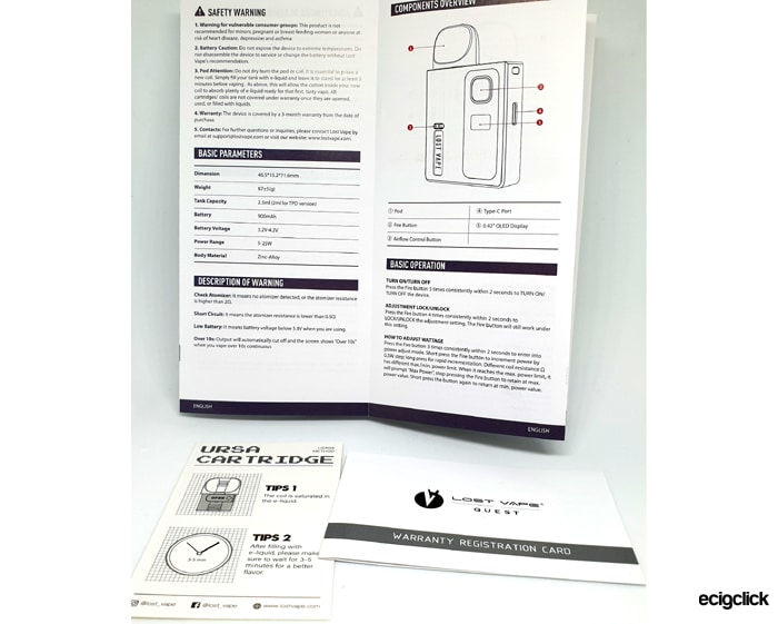 Ursa Baby Pro instructions