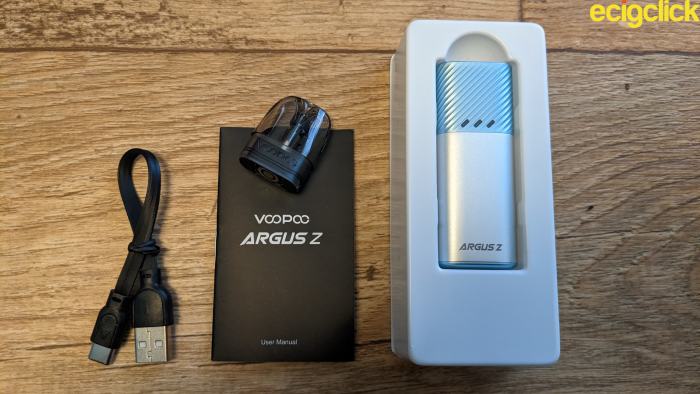 Voopoo Argus Z pod kit inside the box image