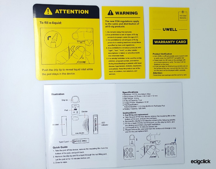 caliburn ak3 instructions