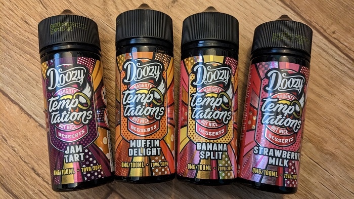 Doozy Temptations range 100ml short fill