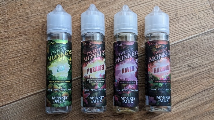 Twelve Monkeys Oasis short fill range bottle check image