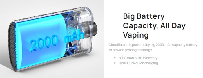 cloudflask III battery