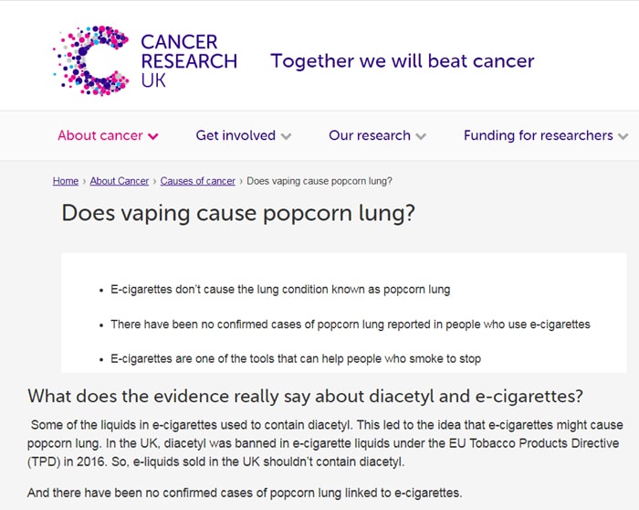 cruk popcorn lung