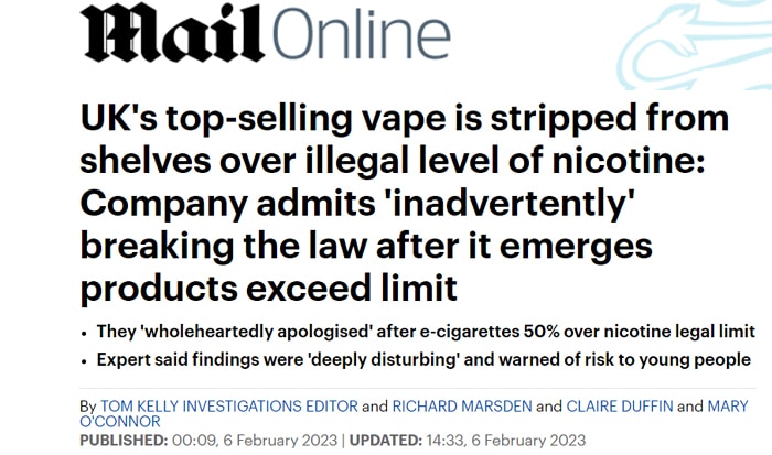 Elf Bar TPD Breach In UK & Shoddy Reporting! Updated With Elf Bar Statement  - Ecigclick