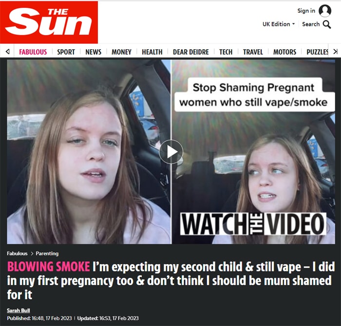 sun mum shamed