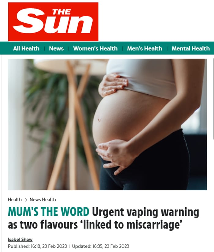 sun pregnant menthol
