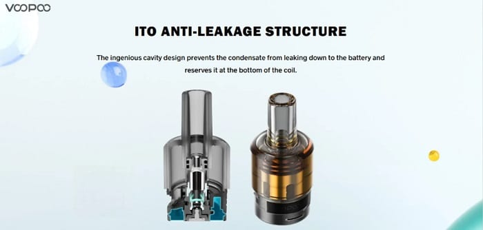 Voopoo ITO pod anti leakage tech