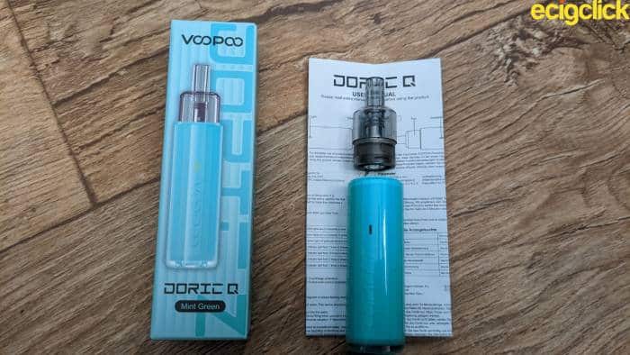 Voopoo Doric Q pod kit what's in the box?