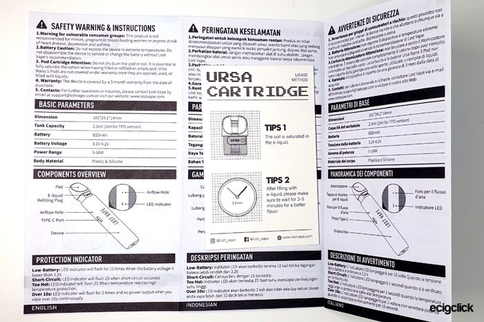 ursa nano s instructions