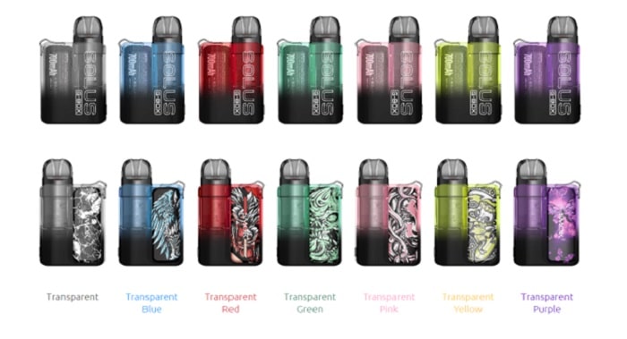Colour schemes of the Smok Solus G box kit