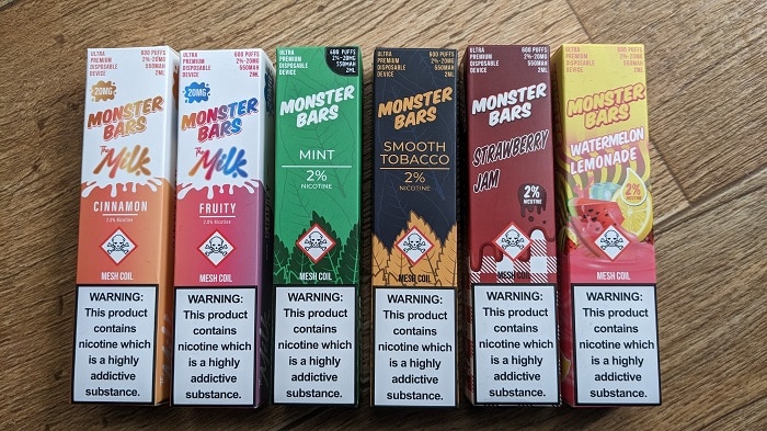 MVL Monster Bars disposable range