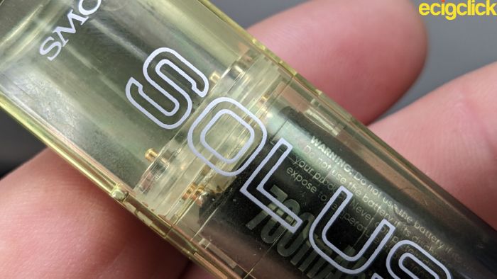 Transparent outer shell of the Smok Solus G pod kit
