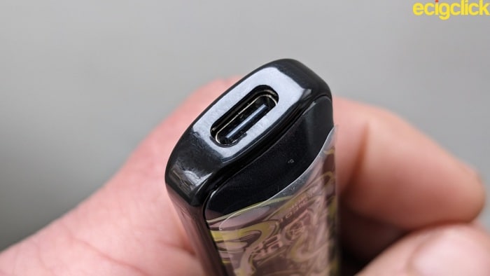 USB charging port on the Smok Solus G pod kit