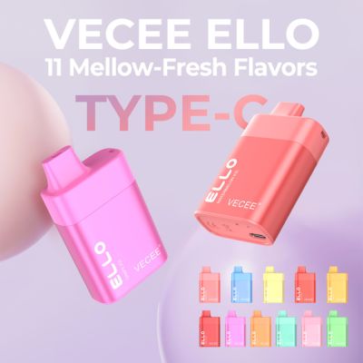 Vecee ello disposable vape flavour range