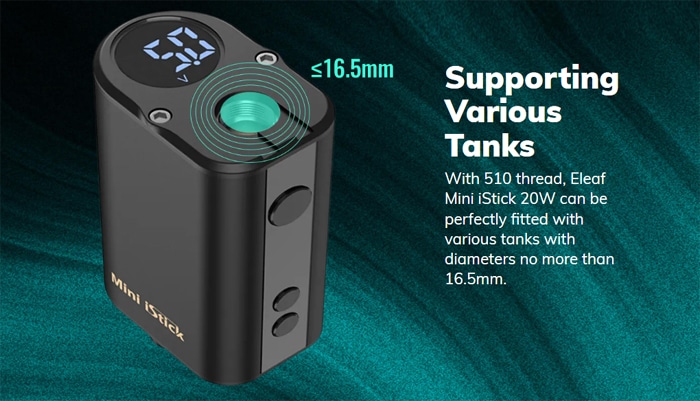 mini istick tank size