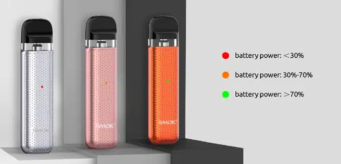 Battery strength LED indicator on Smok Novo 2C pod kit