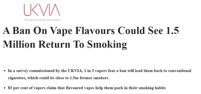 ukvia vape flavour ban